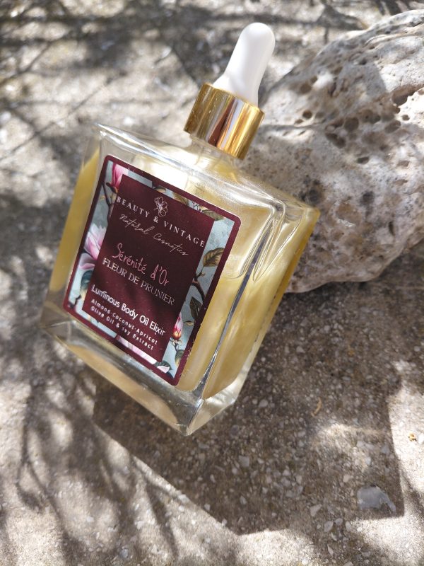 Sérénité d’Or – FLEUR DE PRUNIER Luminous Body Oil 100ml - Image 3